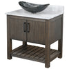 30-inch Bath Vanity with Carrara White Marble Counter and Sink - NOBV-30CM-CAR-324G