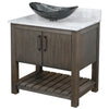 30-inch Bath Vanity with Carrara White Marble Counter and Sink - NOBV-30CM-CAR-324G