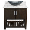 30-inch Bath Vanity with Café Mocha Quartz Counter and Sink - NOBV-30CM-6001-324G
