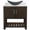 30-inch Bath Vanity with Café Mocha Quartz Counter and Sink - NOBV-30CM-6001-324G