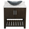 30-inch Bath Vanity with Café Mocha Quartz Counter and Sink - NOBV-30CM-6001-324G