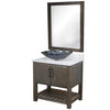 30-inch Bath Vanity with Carrara White Marble Counter and Sink - NOBV-30CM-CAR-317G