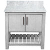 30-inch Vanity with Carrara White Marble Counter NOBV-30SG-CAR