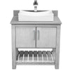 30-inch Bath Vanity w/ Storm Grey Quartz Counter, Sink & Faucet - NOBV-30SG-280BN-01141136