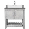 30-inch Bath Vanity w/ Storm Grey Quartz Counter, Sink & Faucet - NOBV-30SG-280BN-01141136