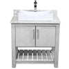 30-inch Bath Vanity w/ Carrara White Marble Counter, Sink & Faucet - NOBV-30SG-CARCH-01141368