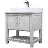 30-inch Bath Vanity w/ Carrara White Marble Counter, Sink & Faucet - NOBV-30SG-CARCH-01141368