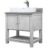 30-inch Bath Vanity w/ Storm Grey Quartz Counter, Sink & Faucet - NOBV-30SG-280CH-01141368
