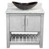 30-inch Bath Vanity with Café Mocha Quartz Counter and Sink - NOBV-30SG-6001-0088031