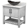 30-inch Bath Vanity with Café Mocha Quartz Counter and Sink - NOBV-30SG-6001-0088031