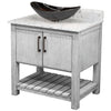 30-inch Bath Vanity with Café Mocha Quartz Counter and Sink - NOBV-30SG-6001-0088031