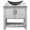 30-inch Bath Vanity with Carrara White Marble Counter and Sink, NOBV-30SG-CAR-G012-8031