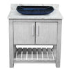 30-inch Bath Vanity with Café Mocha Quartz Counter and Sink, NOBV-30SG-6001-19034