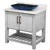 30-inch Bath Vanity with Café Mocha Quartz Counter and Sink, NOBV-30SG-6001-19034