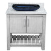 30-inch Bath Vanity with Carrara White Marble Counter and Sink, NOBV-30SG-CAR-19034