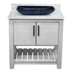 30-inch Bath Vanity with Carrara White Marble Counter and Sink, NOBV-30SG-CAR-19034