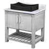 30-inch Bath Vanity with Carrara White Marble Counter and Sink - NOBV-30SG-CAR-1141MB