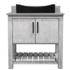 30-inch Bath Vanity with Storm Grey Quartz Counter and Sink - NOBV-30SG-280-01141MB