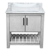 30-inch Bath Vanity with Carrara White Marble Counter and Sink - NOBV-30SG-CAR-01141