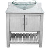 30-inch Bath Vanity with Carrara White Marble Counter and Sink - NOBV-30SG-CAR-317C