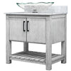 30-inch Bath Vanity with Carrara White Marble Counter and Sink - NOBV-30SG-CAR-317C