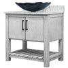 30-inch Bath Vanity with Café Mocha Quartz Counter and Sink - NOBV-30SG-6001-317G
