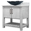 30-inch Bath Vanity with Café Mocha Quartz Counter and Sink - NOBV-30SG-6001-317G