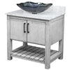 30-inch Bath Vanity with Carrara White Marble Counter and Sink - NOBV-30SG-CAR-317G