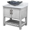 30-inch Bath Vanity with Carrara White Marble Counter and Sink - NOBV-30SG-CAR-317G