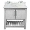 30-inch Bath Vanity with Café Mocha Quartz Counter and Sink - NOBV-30SG-6001-324C
