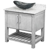 30-inch Bath Vanity with Café Mocha Quartz Counter and Sink - NOBV-30SG-6001-324G