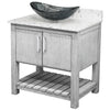 30-inch Bath Vanity with Café Mocha Quartz Counter and Sink - NOBV-30SG-6001-324G