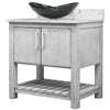 30-inch Bath Vanity with Café Mocha Quartz Counter and Sink - NOBV-30SG-6001-324G