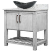 30-inch Bath Vanity with Café Mocha Quartz Counter and Sink - NOBV-30SG-6001-324G