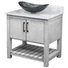 30-inch Bath Vanity with Carrara White Marble Counter and Sink - NOBV-30SG-CAR-324G