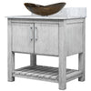 30-inch Bath Vanity with Carrara White Marble Counter and Sink - NOBV-30SG-CAR-324T