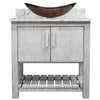 30-inch Bath Vanity with Café Mocha Quartz Counter and Sink - NOBV-30SG-6001-324T