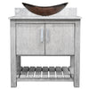 30-inch Bath Vanity with Carrara White Marble Counter and Sink - NOBV-30SG-CAR-324T