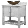 30-inch Bath Vanity with Café Mocha Quartz Counter and Sink - NOBV-30SG-6001-324T