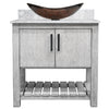 30-inch Bath Vanity with Carrara White Marble Counter and Sink - NOBV-30SG-CAR-324T