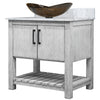 30-inch Bath Vanity with Carrara White Marble Counter and Sink - NOBV-30SG-CAR-324T