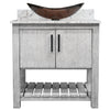 30-inch Bath Vanity with Café Mocha Quartz Counter and Sink - NOBV-30SG-6001-324T