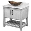 30-inch Bath Vanity with Café Mocha Quartz Counter and Sink - NOBV-30SG-6001-324T