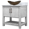 30-inch Bath Vanity with Carrara White Marble Counter and Sink - NOBV-30SG-CAR-324T