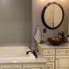 matte black bathroom vessel faucet w/ the mosaico glass vessel sink