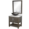 30-inch Bath Vanity w/ Café Mocha Quartz Counter, Sink & Faucet - NOBV-30CM-6001BN-0088031-116