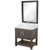 30-inch Bath Vanity w/ Café Mocha Quartz Counter, Sink & Faucet - NOBV-30CM-6001BN-01141116