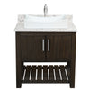 30-inch Bath Vanity w/ Café Mocha Quartz Counter, Sink & Faucet - NOBV-30CM-6001BN-01141116