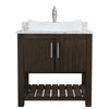 30-inch Bath Vanity w/ Café Mocha Quartz Counter, Sink & Faucet - NOBV-30CM-6001BN-01141116
