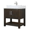 30-inch Bath Vanity w/ Café Mocha Quartz Counter, Sink & Faucet - NOBV-30CM-6001BN-01141116
